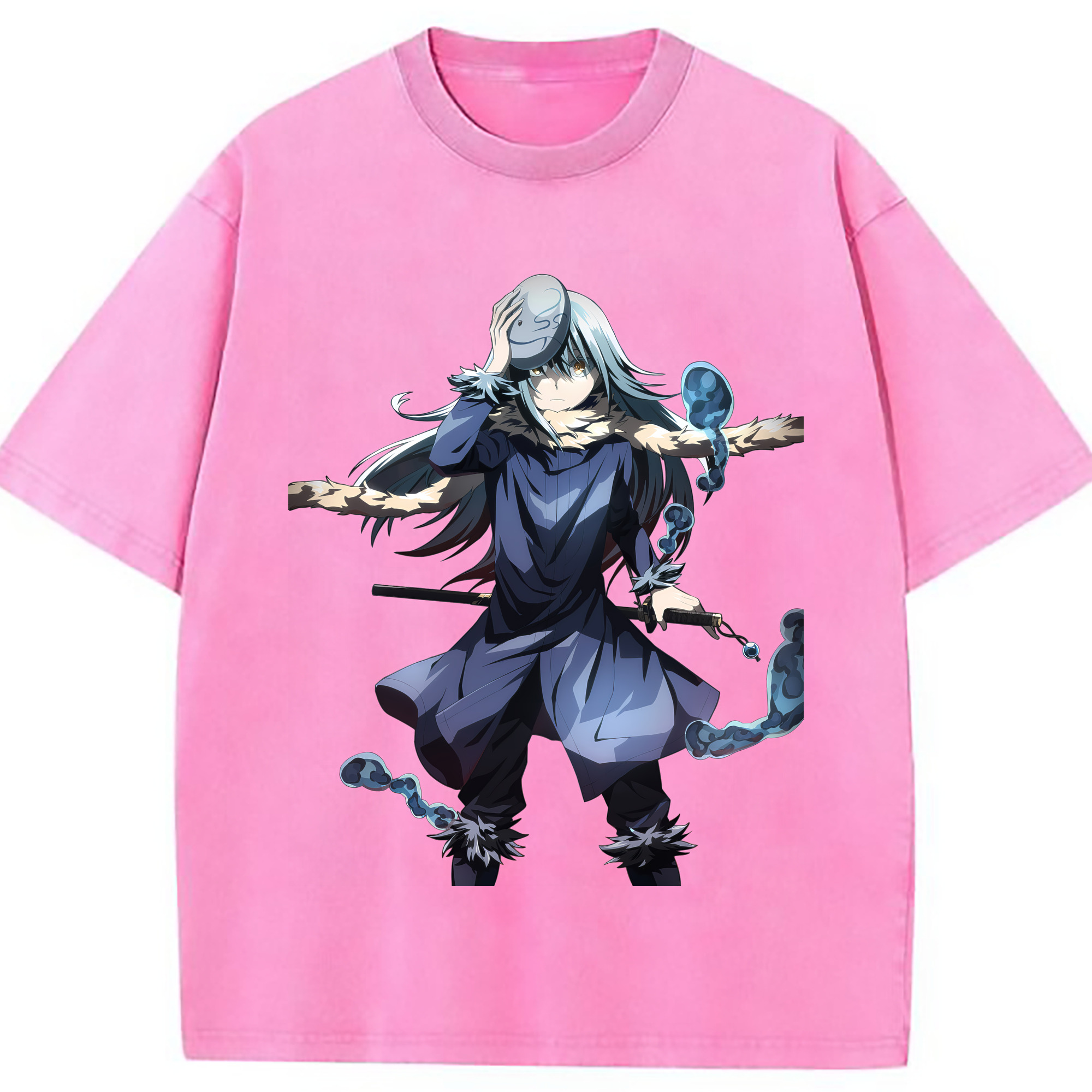 （画像用） 転スラ Regarding Reincarnated to Slime 綿100% ヴィンテージ風 半袖Tシャツ（フロントプリント）